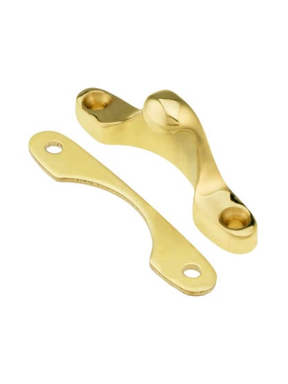 Narrow Replacement Catch for Sash Locks in Polished Brass Finish.